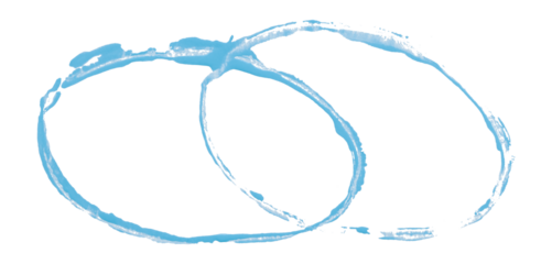 Simple abstract light blue circles and ellipses