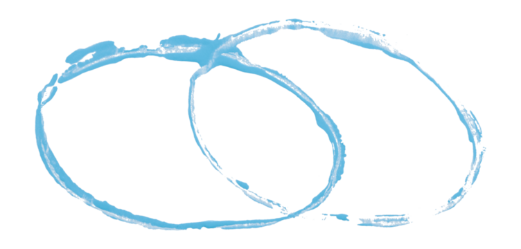 Simple abstract light blue circles and ellipses