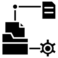 Obraz premium Folder Management Icon