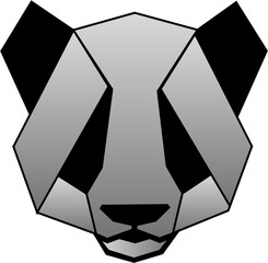 "Black and white beauty, geometric style" panda © Sagar