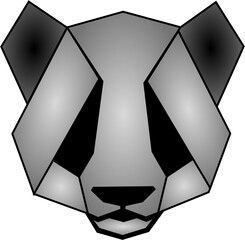 "Black and white beauty, geometric style" panda © Sagar