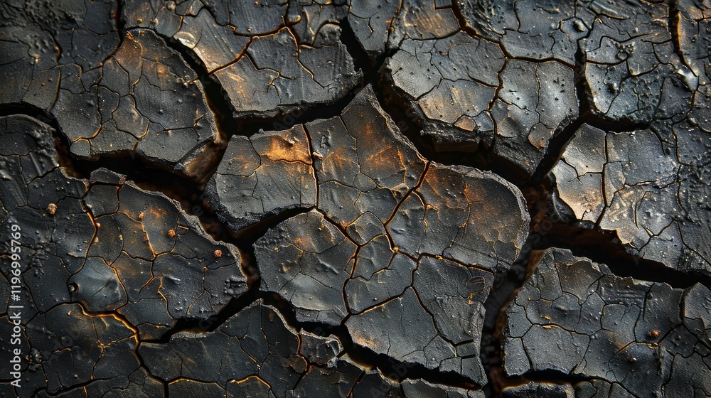 Wall mural the cracks form an intricate and natural pattern that resembles a web-like structure.