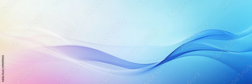 Poster Abstract waves in blue and pink tones create a calming background ideal for text placement. Generative AI