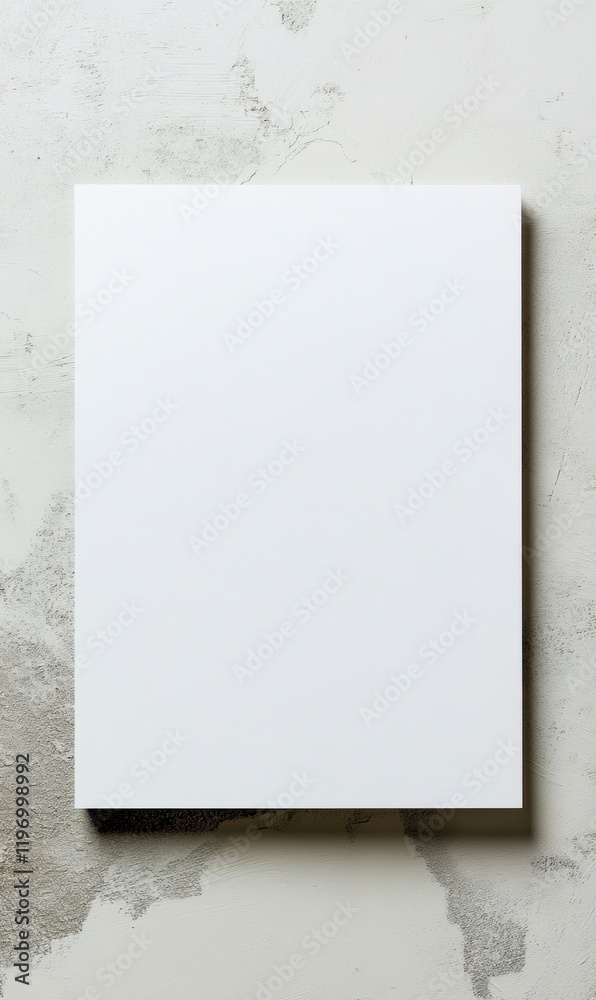 Poster blank canvas on a textured background, ideal for adding creative text or graphics to enhance visual 