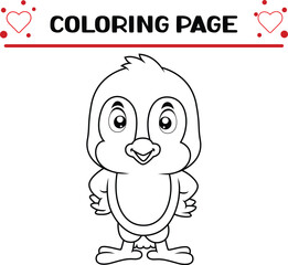 cute blue bird coloring page for kids