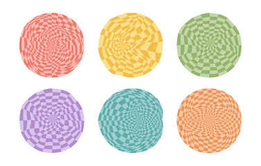 Psychedelic checkerboard poster