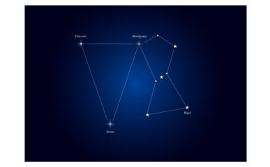 オリオン座と冬の大三角形