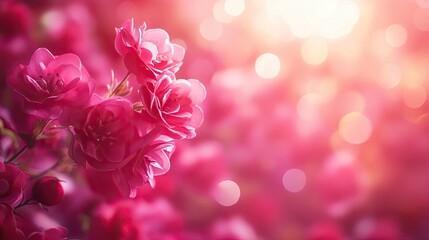 Valentine's Day Background with Hearts and Floral Elements