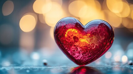 Valentine's Day Background with Subtle Heart and Floral Details