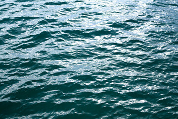 Sea texture. View of ocean waves. Blue water background. Blue ocean water texture background. Surface of the sea.