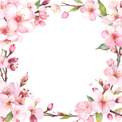 Spring Cherry Blossom Watercolor illustration