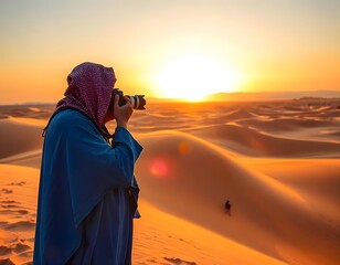 photographer in the desert