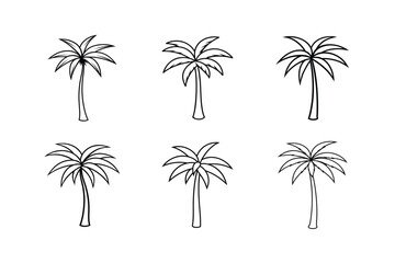 set of silhouettes of icon 