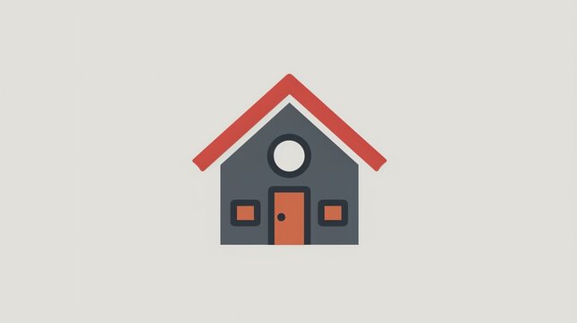 Simple cartoon style icon of a house.