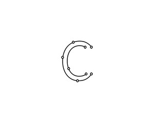 Obraz premium Letter C Logo Template Design Vector, Emblem, Concept Design, Creative Symbol, Icon