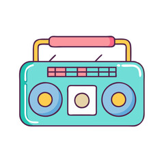 boombox vector icon, boombox vector illustration -simple illustration of boombox, perfect for boombox logos and icons and themed design 