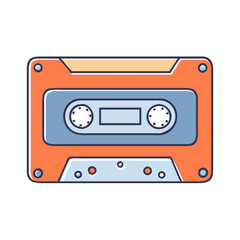 cassette tape vector icon, cassette tape vector illustration -simple illustration of cassette tape, perfect for cassette tape logos and icons and themed design 