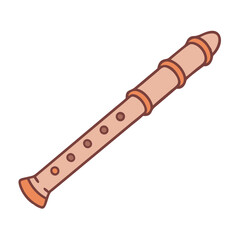 flute vector icon, flute vector illustration -simple illustration of flute, perfect for flute logos and icons and themed design 