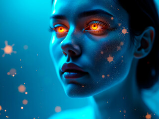 Abstract,disease spread,Virus,nasal congestion,germs,infection,Beautiful illustration health care concept,virus protection