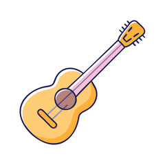 guitar vector icon, guitar vector illustration -simple illustration of guitar, perfect for guitar logos and icons and themed design 