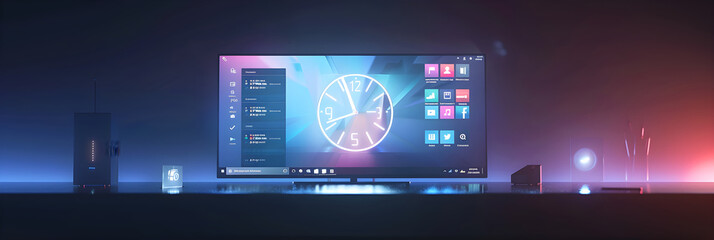 Aesthetic Preview of LX Windows Operating System Interface with Functionalities and App Icons Displayed
