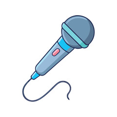 microphone vector icon, microphone vector illustration -simple illustration of microphone, perfect for microphone logos and icons and themed design 