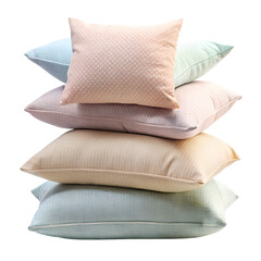 soft pastel colors cushions, isolated soft focus on the transparent background