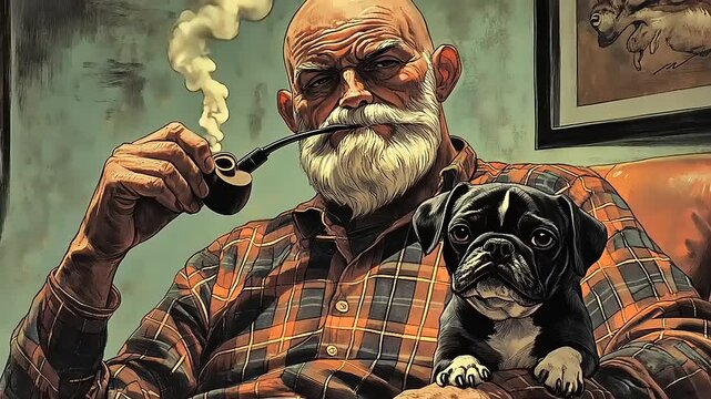 portrait of a person with a cigarette