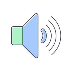 sound wave vector icon, sound wave vector illustration -simple illustration of sound wave, perfect for sound wave logos and icons and themed design 