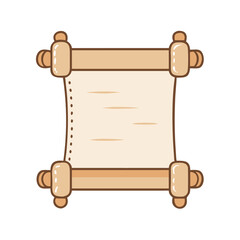 ancient scroll vector icon, ancient scroll vector illustration -simple illustration of ancient scroll, perfect for ancient scroll logos and icons and themed design 