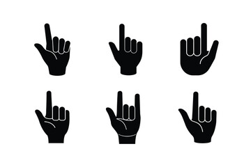 Obraz premium set of silhouettes of icon 