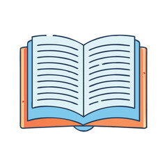 open book vector icon, open book vector illustration -simple illustration of open book, perfect for open book logos and icons and themed design 