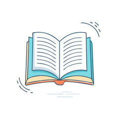 open book with fluttering pages icon