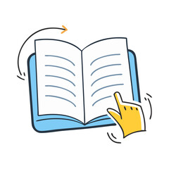 page turning animation vector icon, page turning animation vector illustration -simple illustration of page turning animation, perfect for page turning animation logos and icons and themed design 