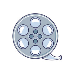 classic movie reel vector icon, classic movie reel vector illustration -simple illustration of classic movie reel, perfect for classic movie reel logos and icons and themed design 