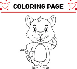 Fototapeta premium mouse coloring page for kids