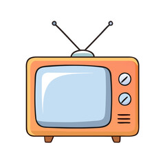 retro tv set vector icon, retro tv set vector illustration -simple illustration of retro tv set, perfect for retro tv set logos and icons and themed design 