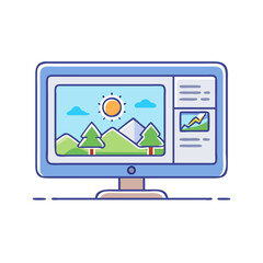 tv with a nature documentary icon, tv with a nature documentary vector,