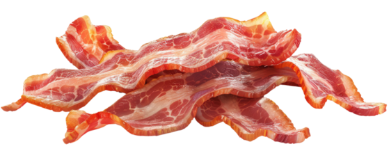 Sizzling bacon strips kitchen counter food photography bright lighting close-up culinary delight