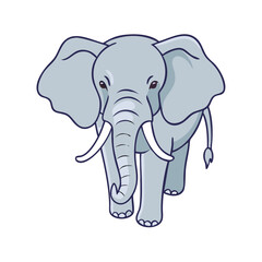 african elephant vector icon, african elephant vector illustration -simple illustration of african elephant, perfect for african elephant logos and icons and themed design 