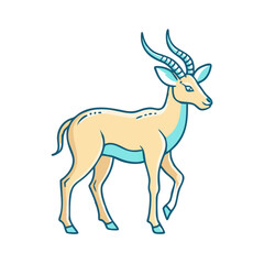 Obraz premium antelope vector icon, antelope vector illustration -simple illustration of antelope, perfect for antelope logos and icons and themed design 