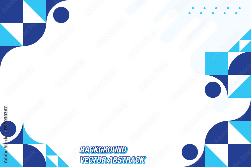 Fototapete cover template with geometric background background for the banner vector in color blue