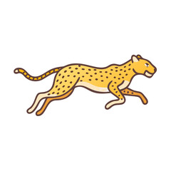 cheetah running vector icon, cheetah running vector illustration -simple illustration of cheetah running, perfect for cheetah running logos and icons and themed design 