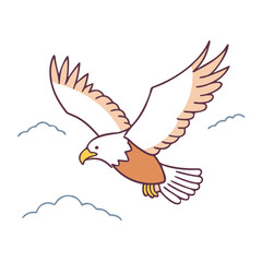 eagle soaring vector icon, eagle soaring vector illustration -simple illustration of eagle soaring, perfect for eagle soaring logos and icons and themed design 