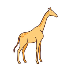 Fototapeta premium giraffe silhouette vector icon, giraffe silhouette vector illustration -simple illustration of giraffe silhouette, perfect for giraffe silhouette logos and icons and themed design 