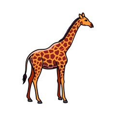 giraffe silhouette vector icon, giraffe silhouette vector illustration -simple illustration of giraffe silhouette, perfect for giraffe silhouette logos and icons and themed design 
