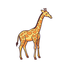 giraffe silhouette vector icon, giraffe silhouette vector illustration -simple illustration of giraffe silhouette, perfect for giraffe silhouette logos and icons and themed design 