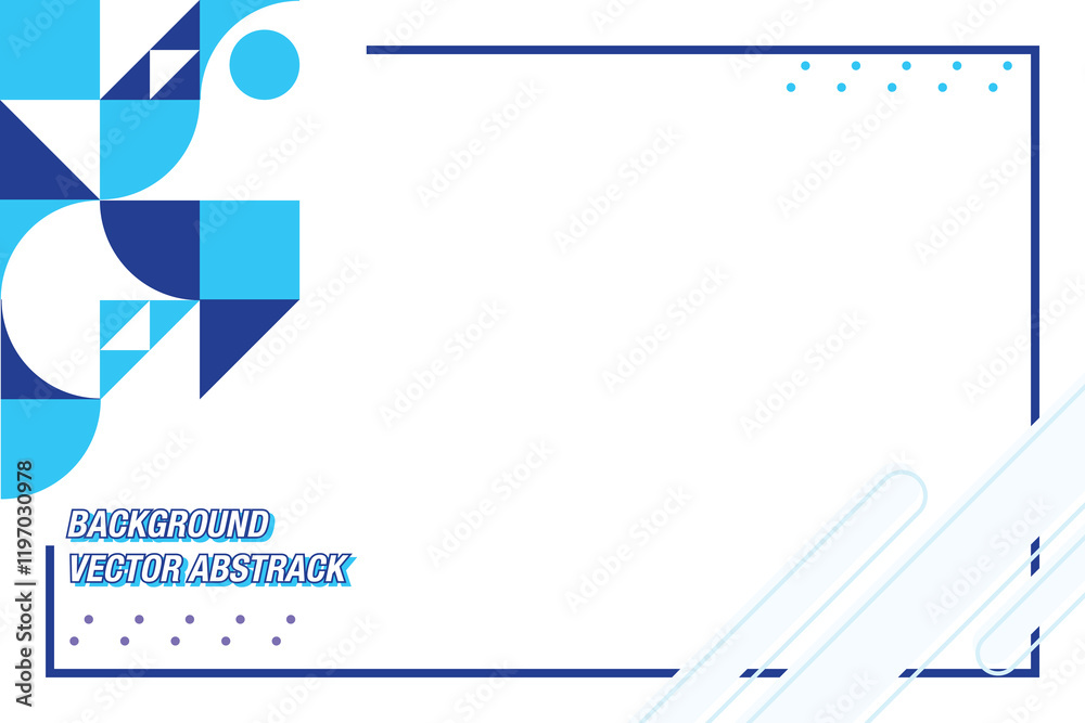 Fototapete cover template with geometric background background for the banner vector in color blue