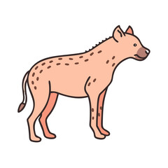 hyena silhouette vector icon, hyena silhouette vector illustration -simple illustration of hyena silhouette, perfect for hyena silhouette logos and icons and themed design 