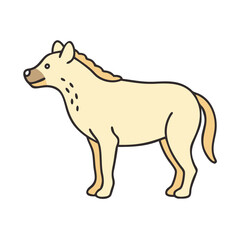 hyena silhouette vector icon, hyena silhouette vector illustration -simple illustration of hyena silhouette, perfect for hyena silhouette logos and icons and themed design 